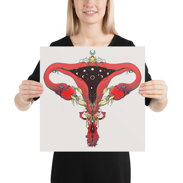 Snake Uterus Lilith, Matte Art Print Poster