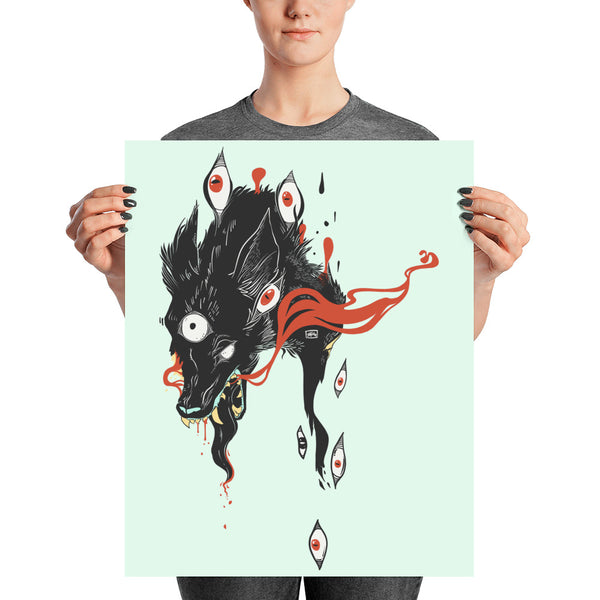 Wolf & Eyes Matte Art Print Poster