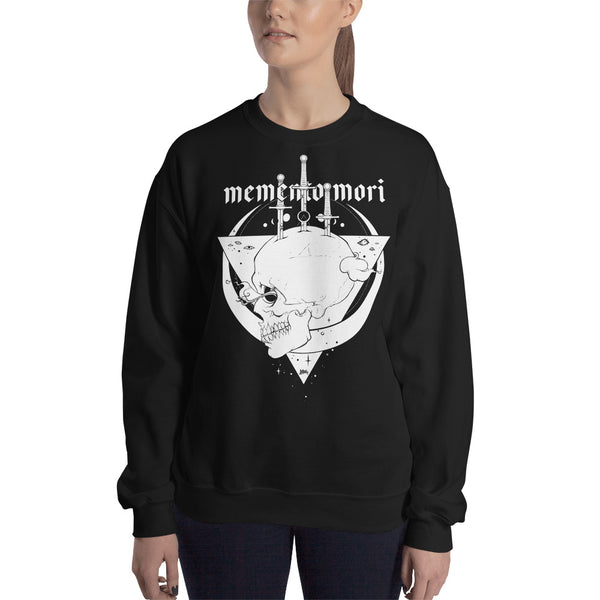 Memento Mori Skull, Unisex Sweatshirt, Black