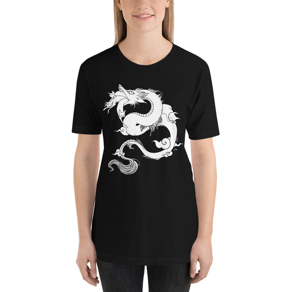 Dragon With Cats, Unisex T-Shirt, Black