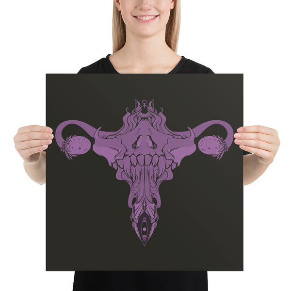 The Death Metal Uterus, Matte Art Print Poster