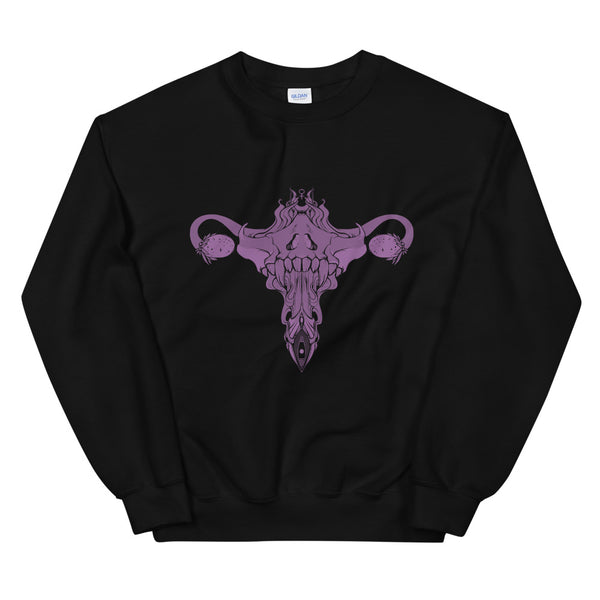 Death Metal Uterus, Unisex Sweatshirt, Black