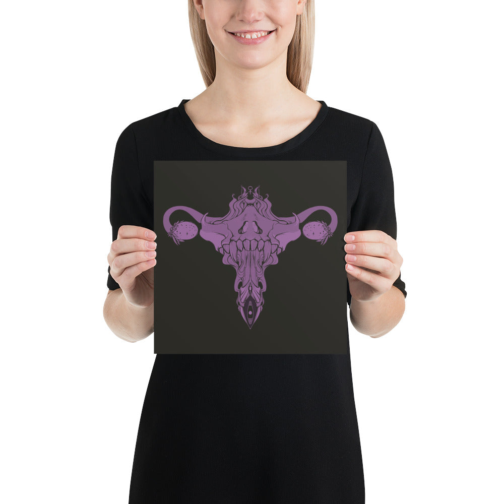 The Death Metal Uterus, Matte Art Print Poster
