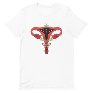 Snake Uterus Lilith, Unisex T-Shirt, White