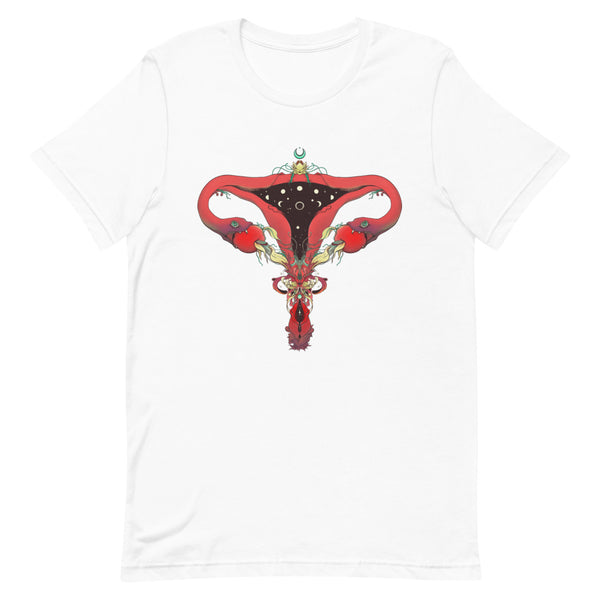 Snake Uterus Lilith, Unisex T-Shirt, White