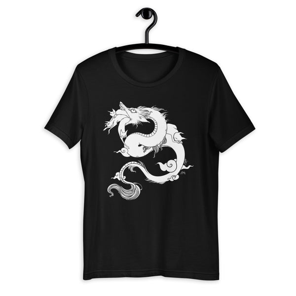 Dragon With Cats, Unisex T-Shirt, Black