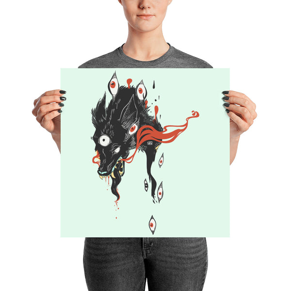 Wolf & Eyes Matte Art Print Poster
