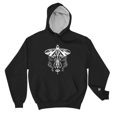Moth, Hoodie, Black