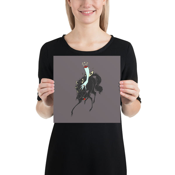 Cat And Witch Arm, Matte Art Print Poster