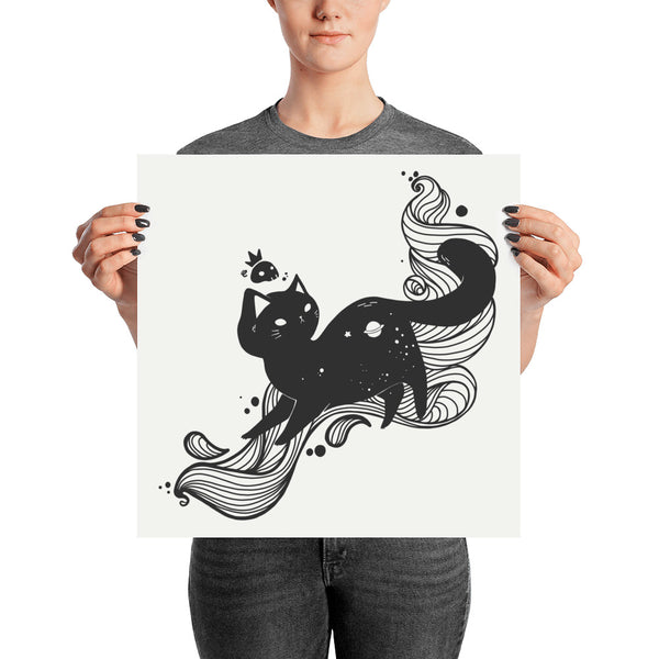 Space Cat Matte Art Print