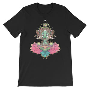 Sacred Lotus Creature Unisex T-Shirt, Black