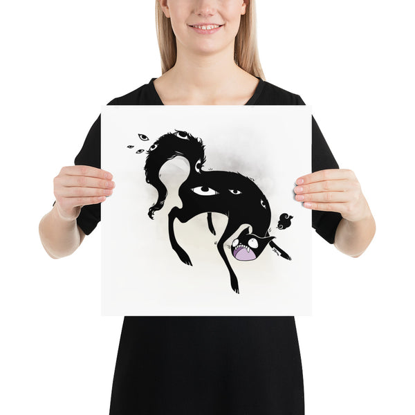 Strange Cat, Matte Art Print Poster