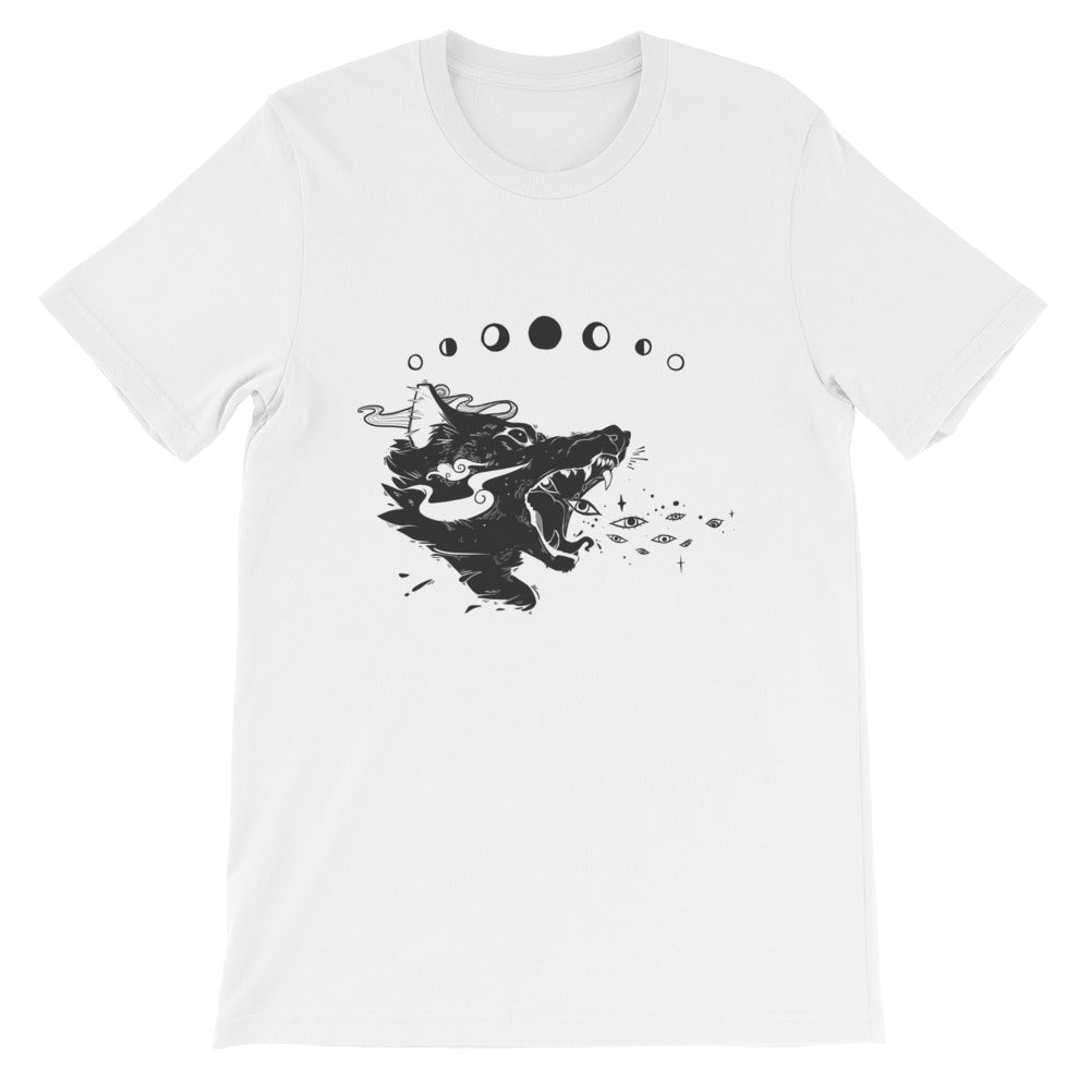 Wolf With Eyes Unisex T-Shirt, White