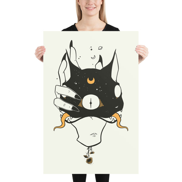 Two Headed Cat, Matte Art Print Poster