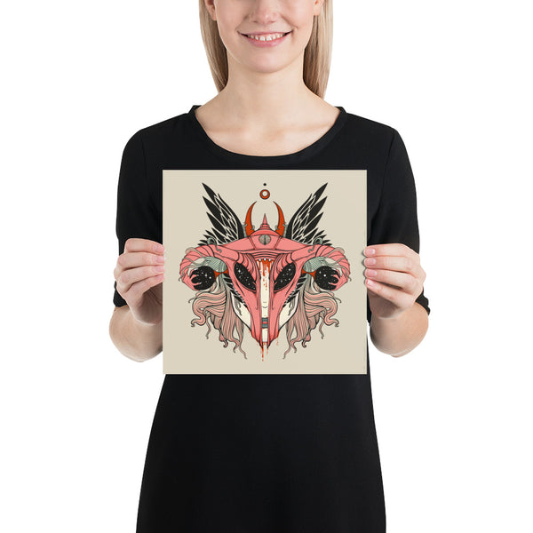 Uterus Shieldmaiden, Matte Art Print Poster