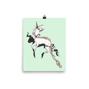 Weird Unicorn, Matte Art Print Poster