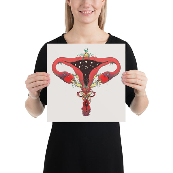 Snake Uterus Lilith, Matte Art Print Poster