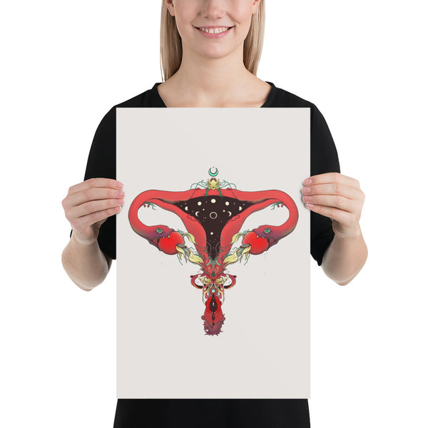 Snake Uterus Lilith, Matte Art Print Poster