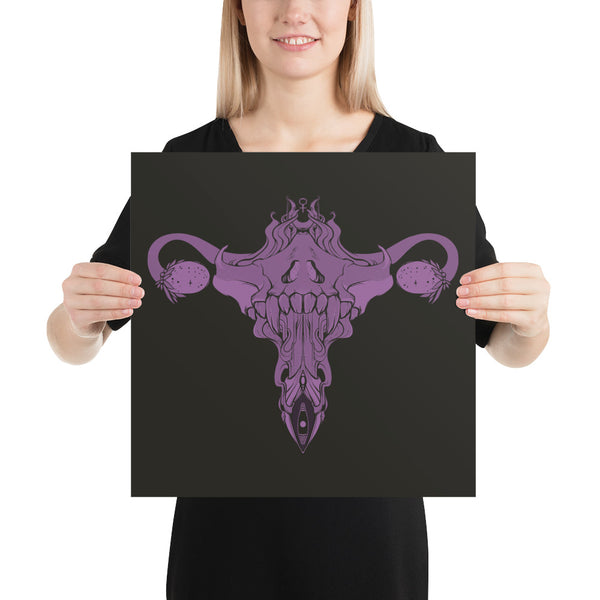 The Death Metal Uterus, Matte Art Print Poster