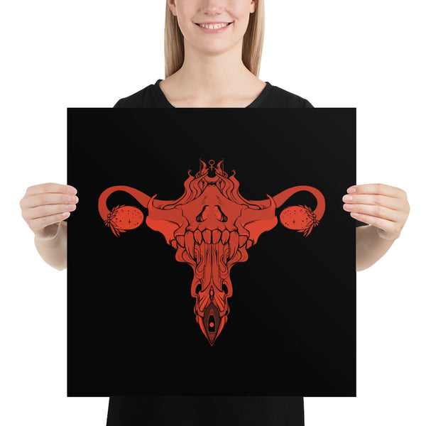 Death Metal Uterus, Matte Art Print Poster