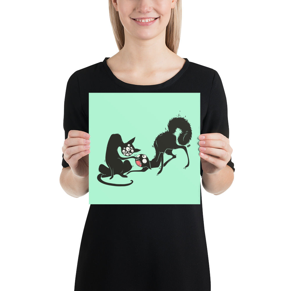 Two Strange Cats, Matte Art Print Poster
