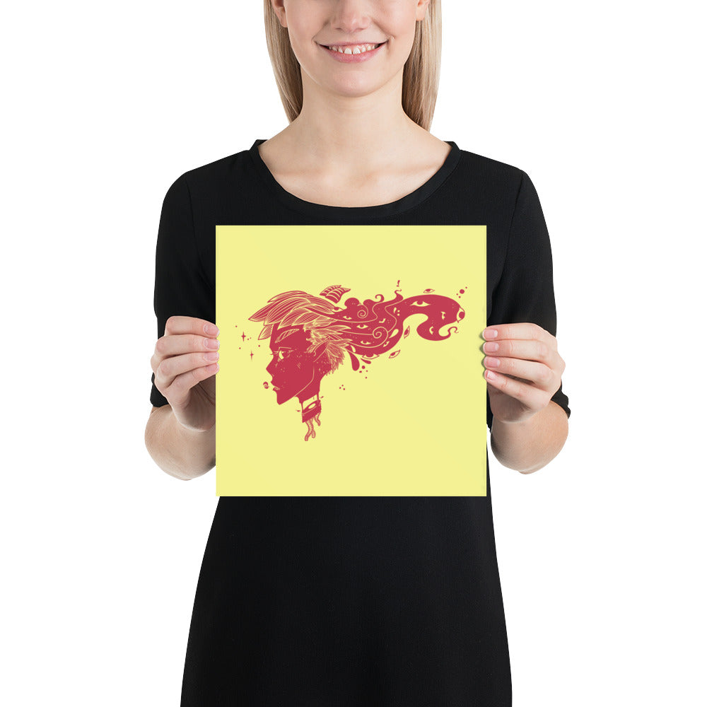 Many Eyed Devil Girl, Matte Art Print Poster