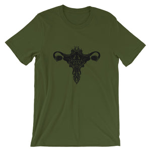 Death Metal Uterus, Unisex T-Shirt, Olive