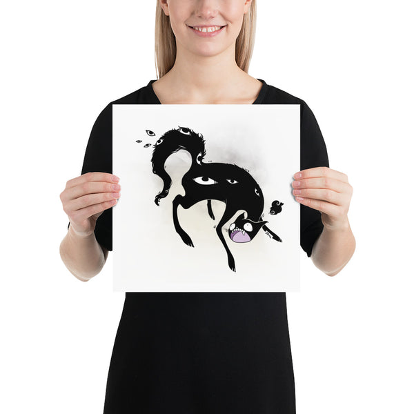 Strange Cat, Matte Art Print Poster