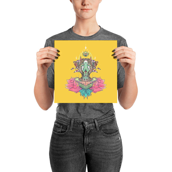 Sacred Lotus Creature Matte Art Print Poster