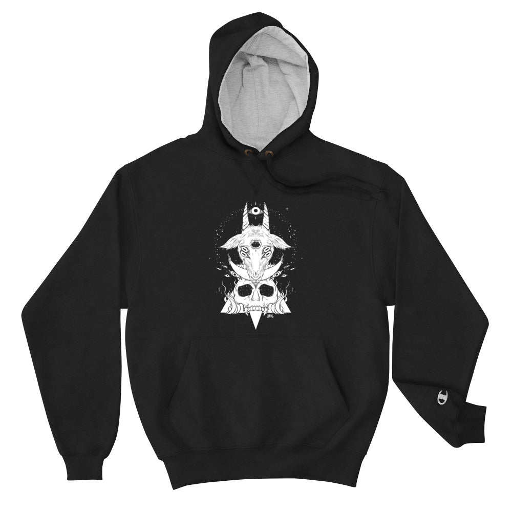 Goat And Skull, Hoodie, Black