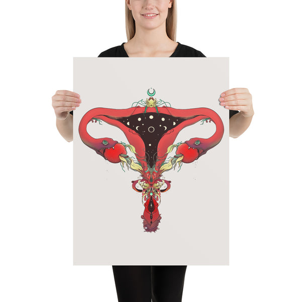 Snake Uterus Lilith, Matte Art Print Poster