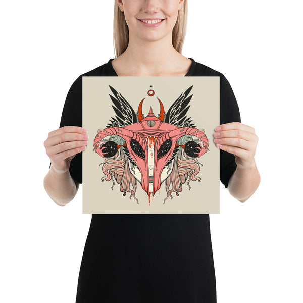 Uterus Shieldmaiden, Matte Art Print Poster