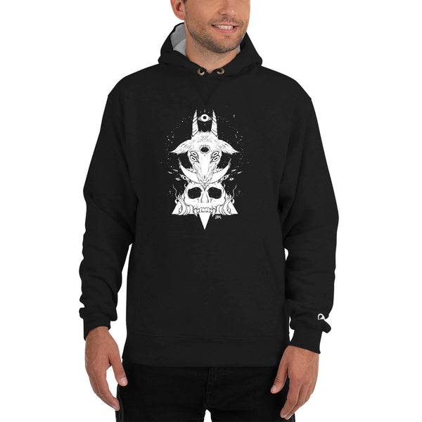 Goat And Skull, Hoodie, Black