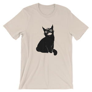 black cat art tshirt by jotoole