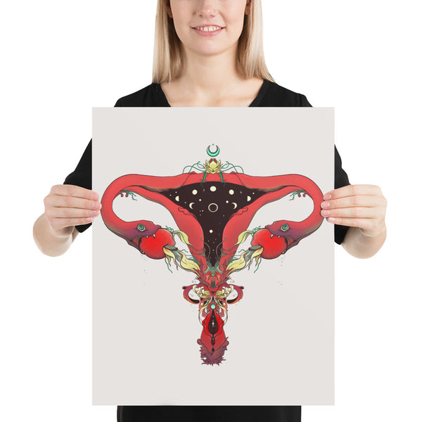 Snake Uterus Lilith, Matte Art Print Poster