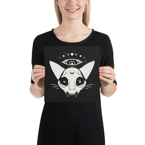 Cat Skull, Matte Art Print Poster