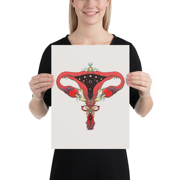 Snake Uterus Lilith, Matte Art Print Poster