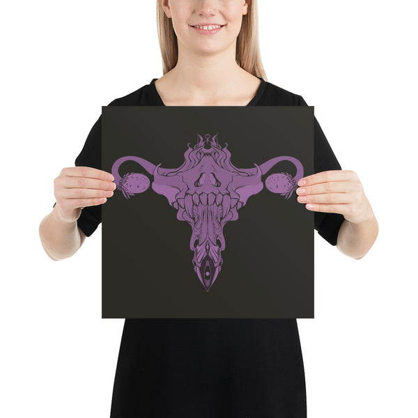 The Death Metal Uterus, Matte Art Print Poster