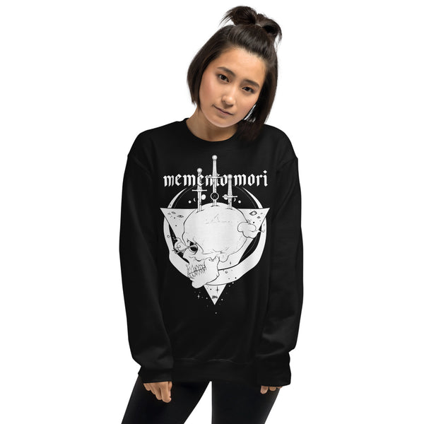 Memento Mori Skull, Unisex Sweatshirt, Black