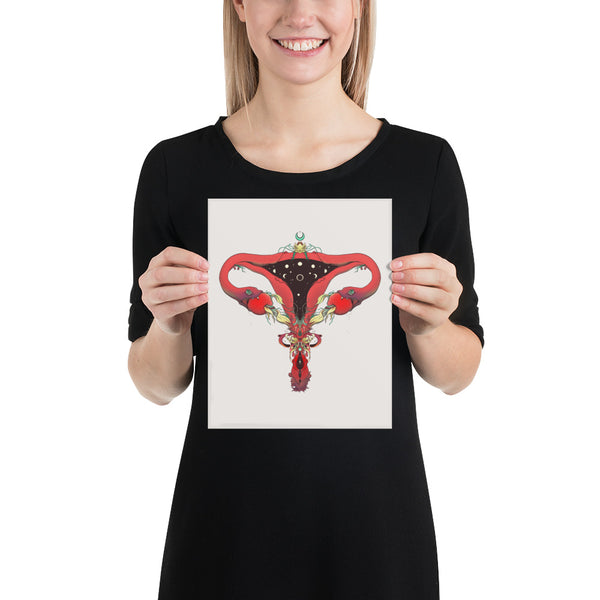 Snake Uterus Lilith, Matte Art Print Poster