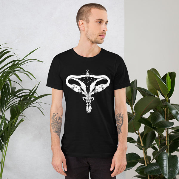 Snake Uterus Lilith, Unisex T-Shirt, Black