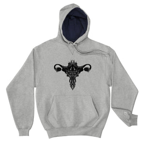 Death Metal Uterus, Hoodie, Gray Light Steel