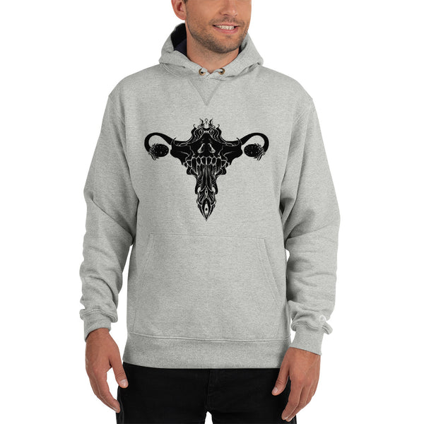 Death Metal Uterus, Hoodie, Gray Light Steel
