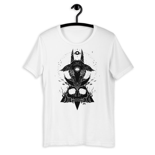 Goat & Skull, Unisex T-Shirt, White