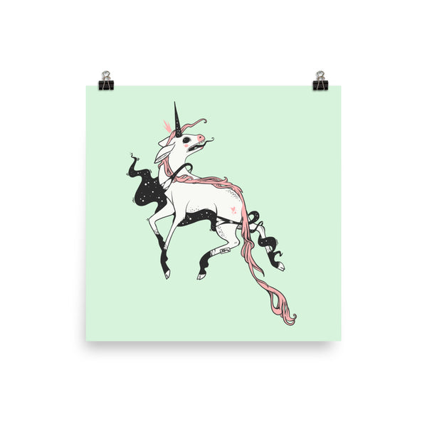 Weird Unicorn, Matte Art Print Poster