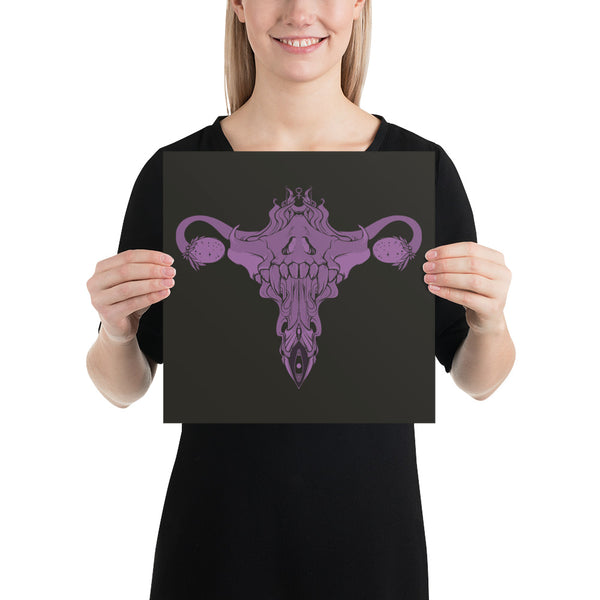 The Death Metal Uterus, Matte Art Print Poster