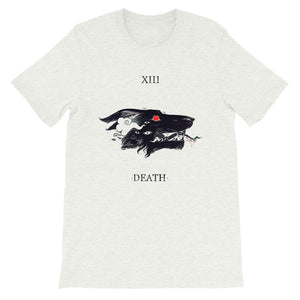 Wolf Death Tarot Card, Unisex T-Shirt, Ash