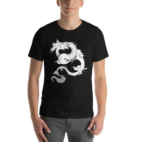 Dragon With Cats, Unisex T-Shirt, Black
