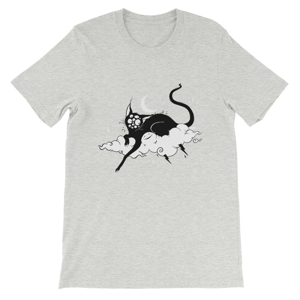 Black Cat, Unisex T-Shirt, Athletic Heather