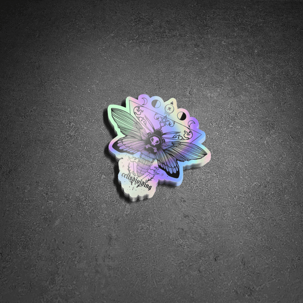 Death Head Moth, Holographic Sticker